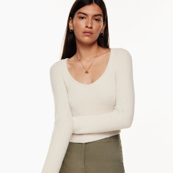 Aritzia Wilfred Hush Knit Sweetheart Sweater - Picture 1 of 4